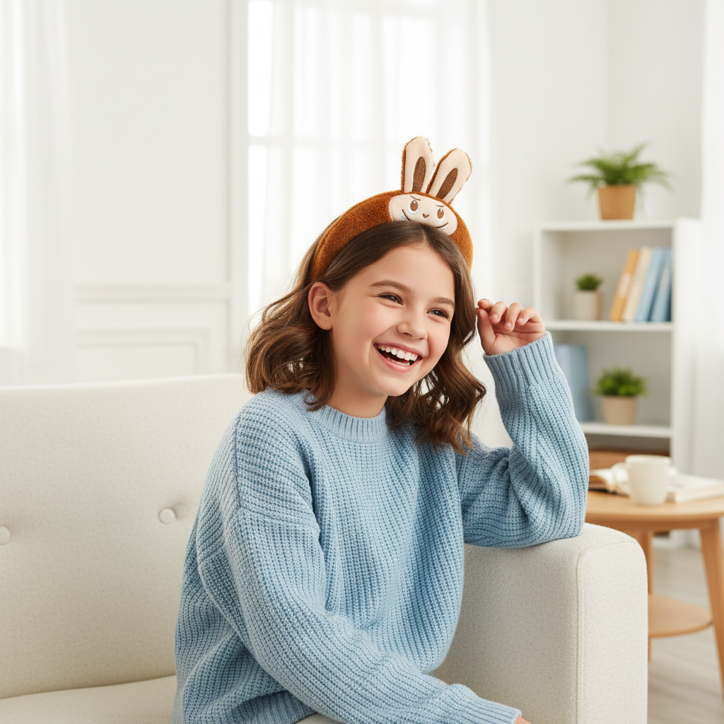Plush Bunny-Ear Headband