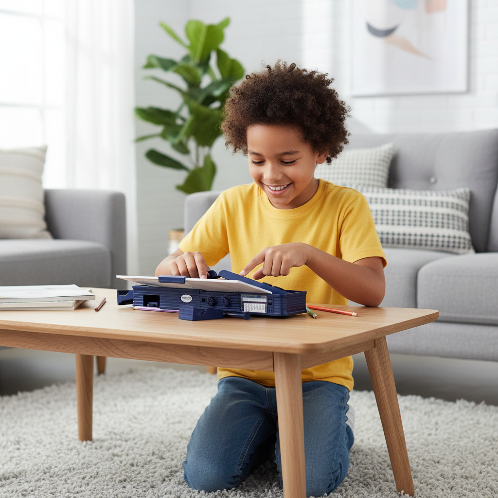 Smiley Dino Garden Lock Pencil Box