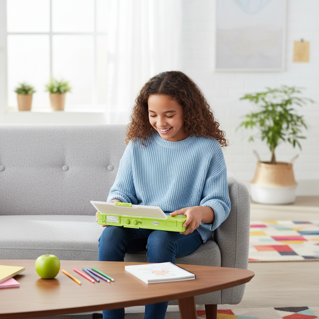 Smiley Dino Garden Lock Pencil Box