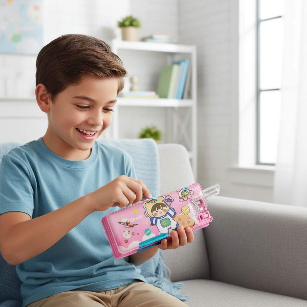 Cosmic Adventure Rocket Lock Pencil Box