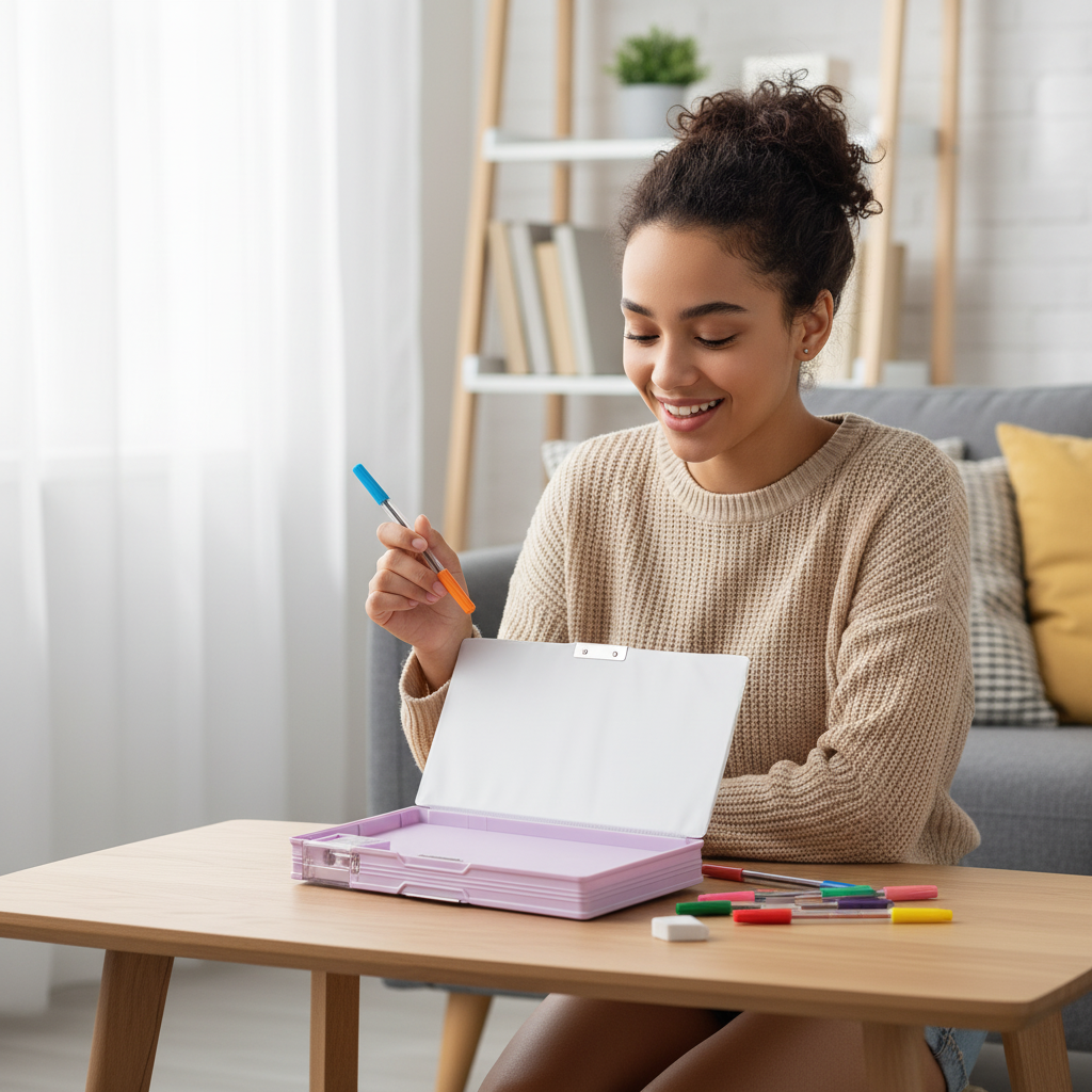Nice Day Penguin Lock Pencil Box