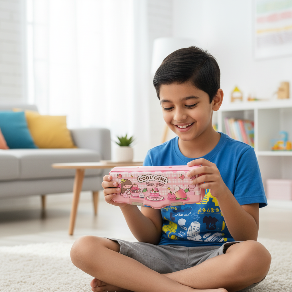 Space Mission Astronaut Lock Pencil Box
