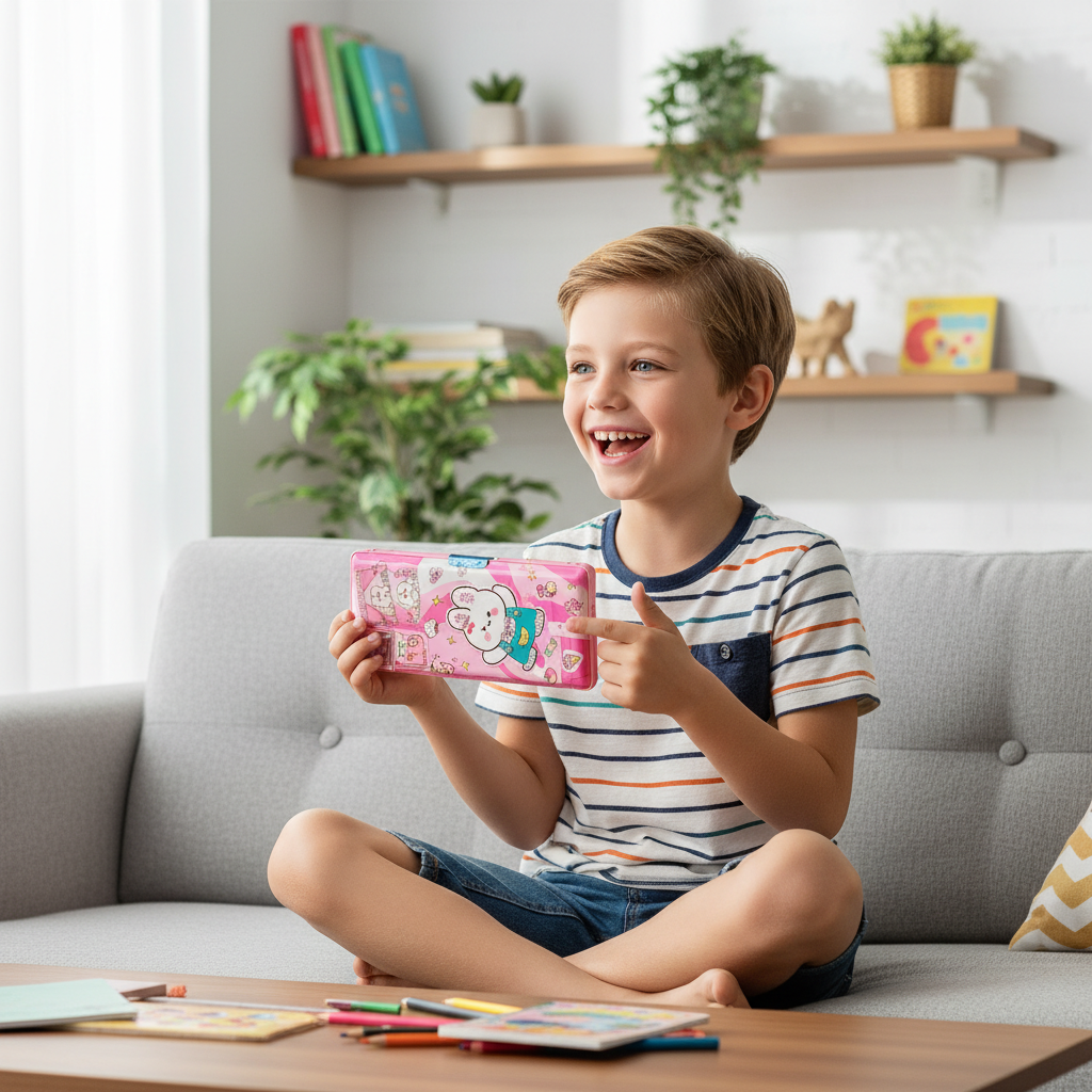Cosmic Adventure Rocket Lock Pencil Box