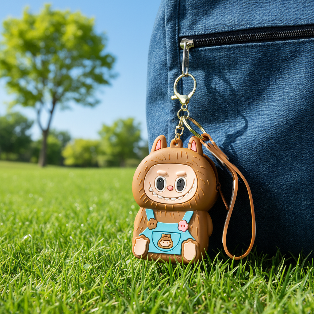Labubu Overalls Silicone Coin Pouch