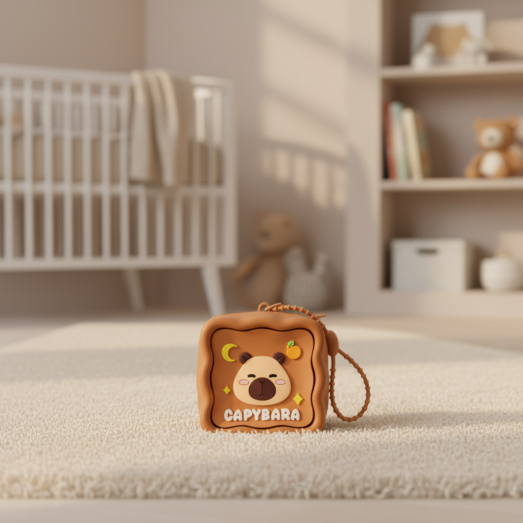 Capybara Square Silicone Coin Pouch