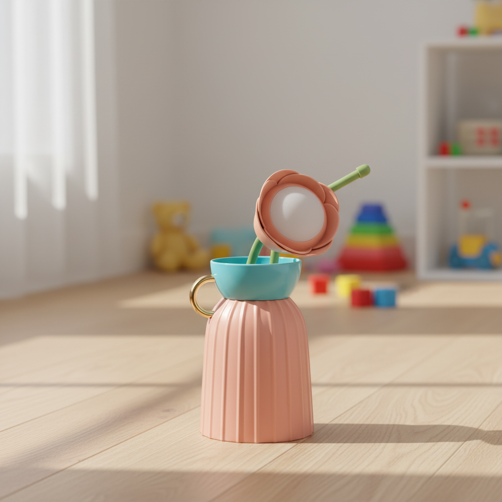 Aqua Flower Vase LED Lamp