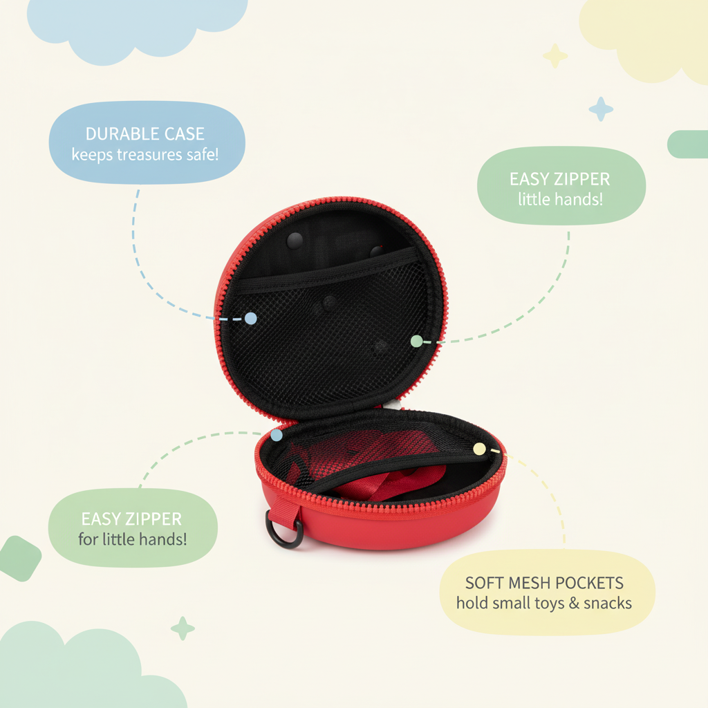 Round Kids Crossbody Charm Purse