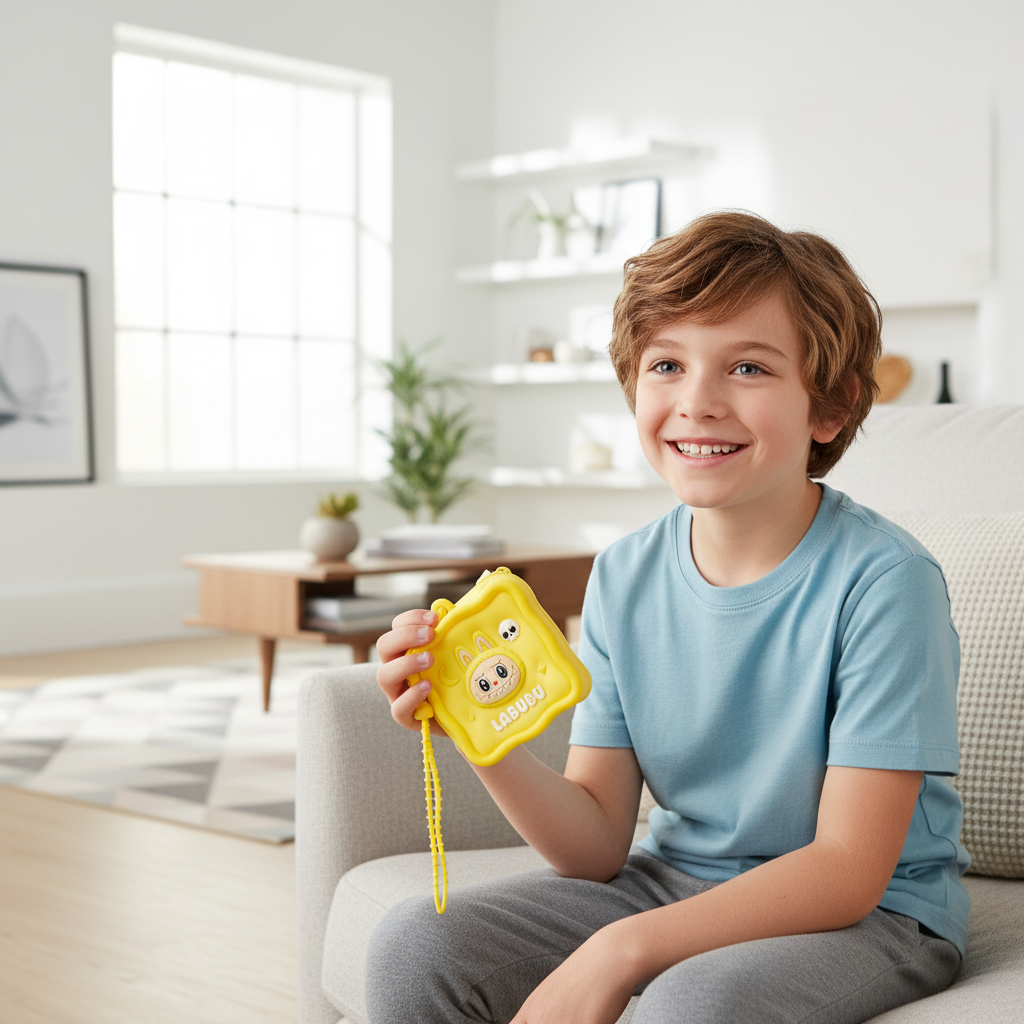 Labubu Silicone Square Coin Pouch