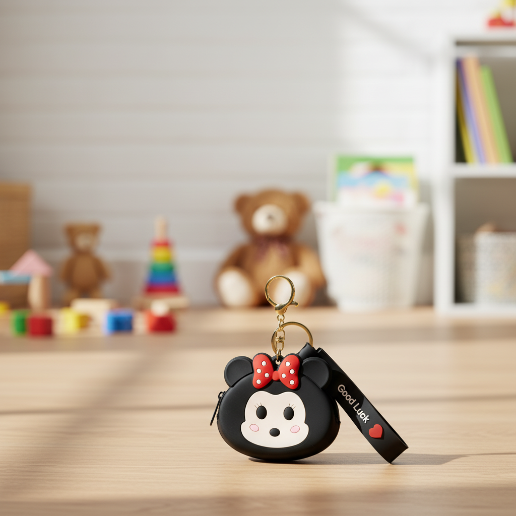 Minnie Character Silicone Coin Pouch