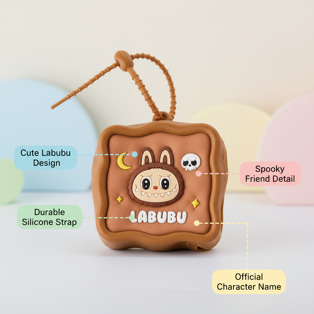 Labubu Silicone Square Coin Pouch