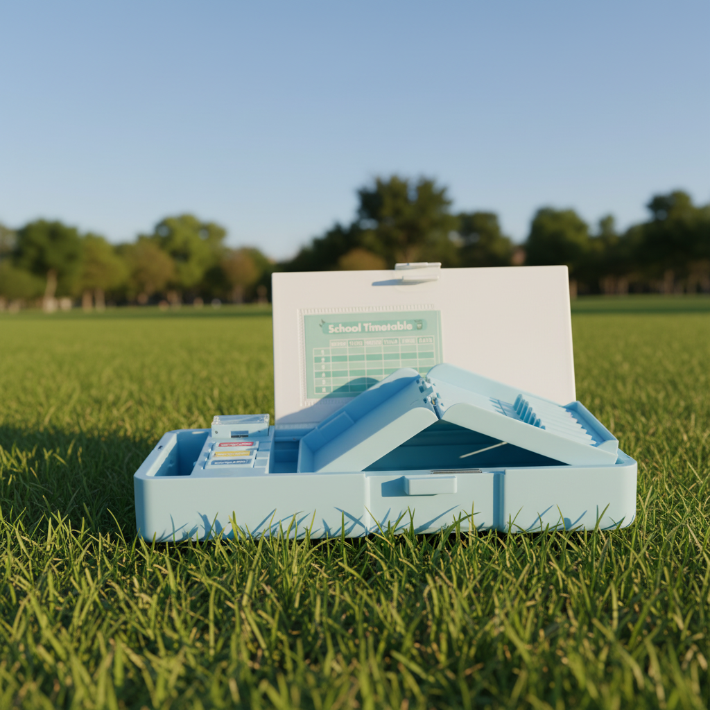 Cheerful Cat Study Lock Pencil Box