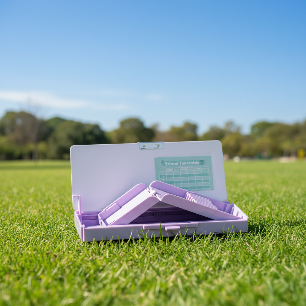 Cheerful Cat Study Lock Pencil Box