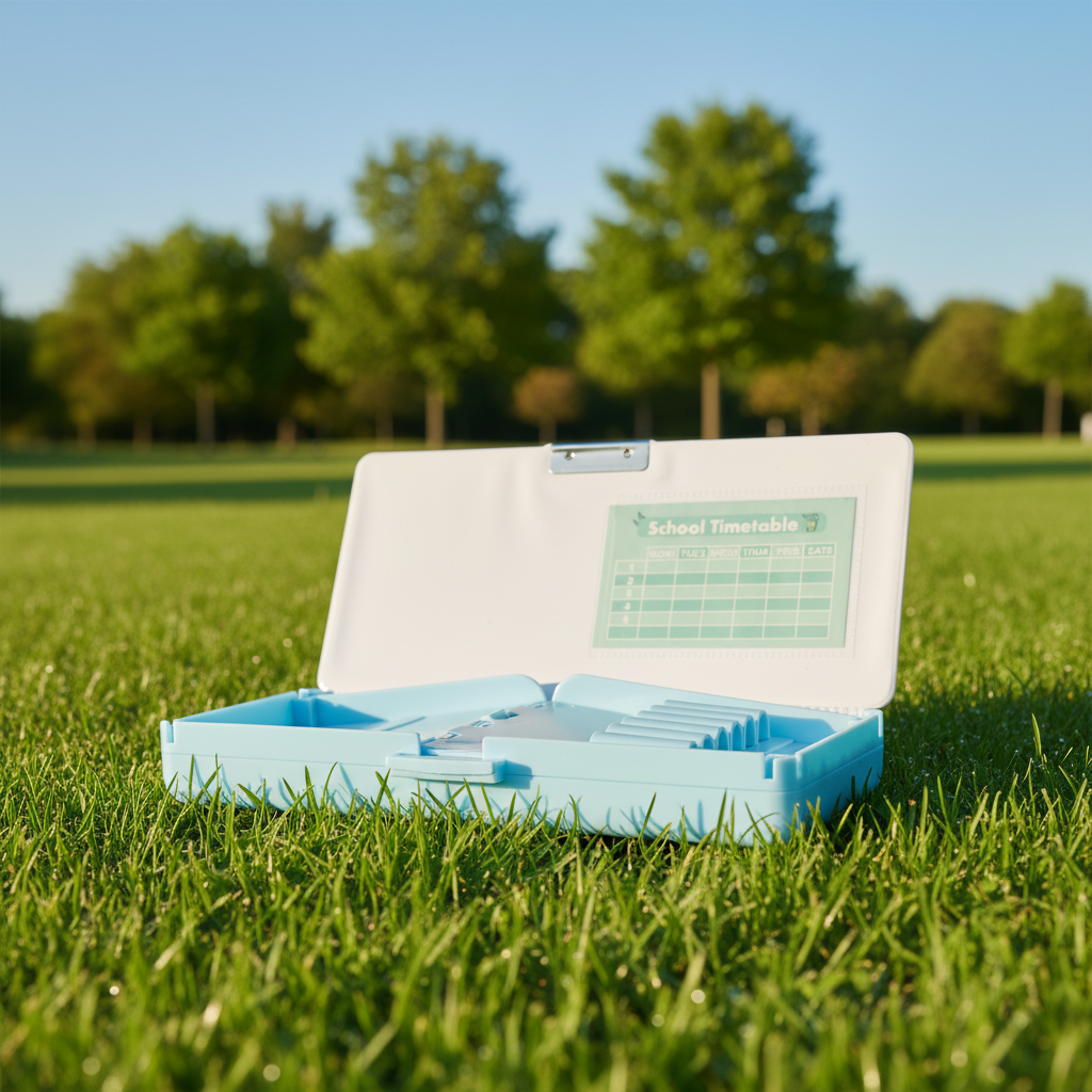 Cheerful Cat Study Lock Pencil Box