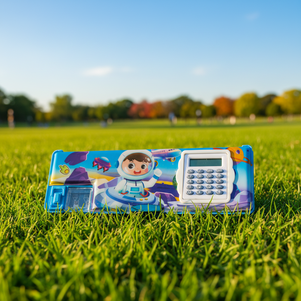 Space Kid Utility Pencil Box with Calculator