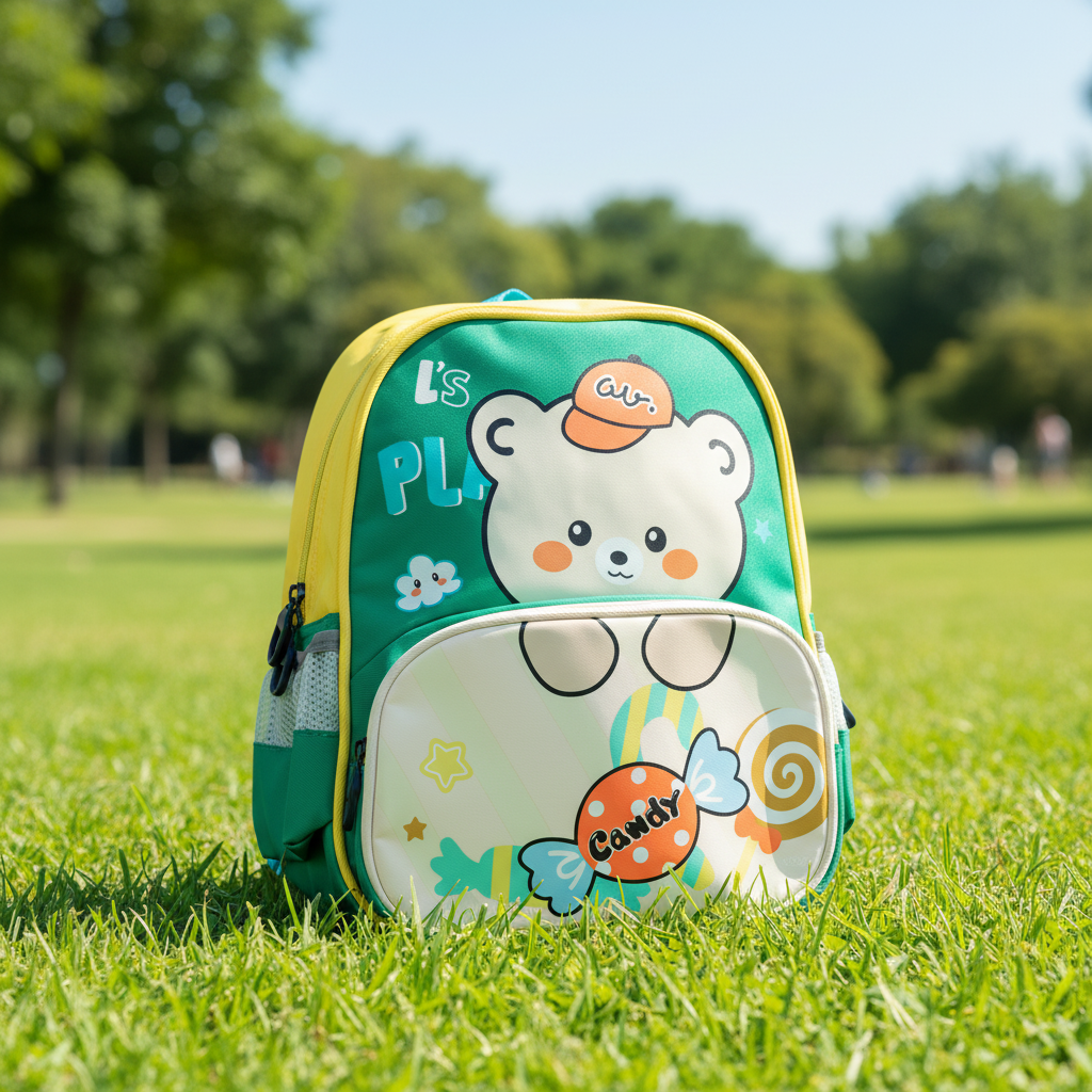 Green Candy Bear Toddler Backpack