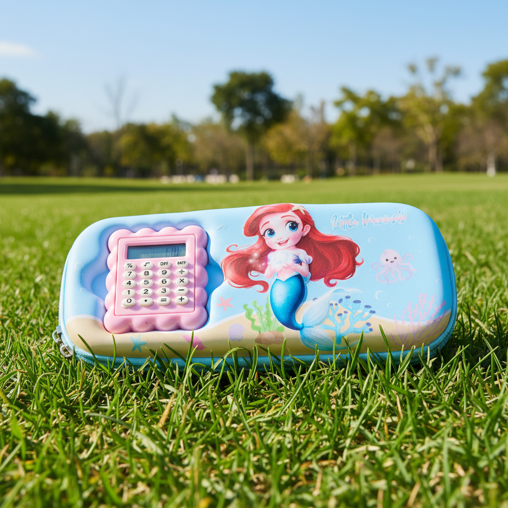 Ocean Princess Smart Pencil Case with Calculator