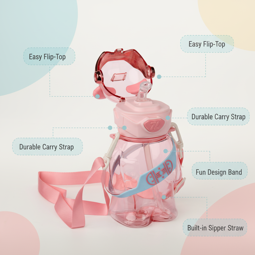 Robo Skater Bear Bottle – Cosmic Blue