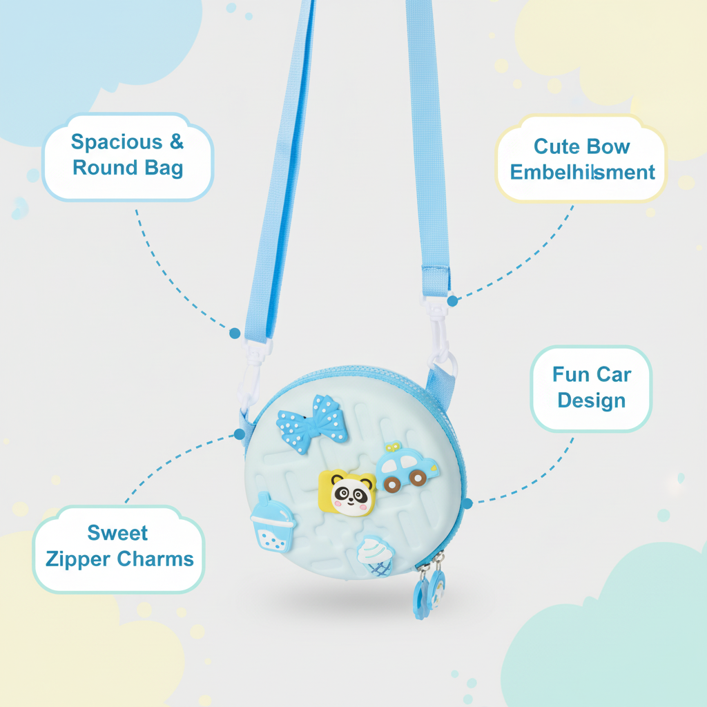 Round Kids Crossbody Charm Purse