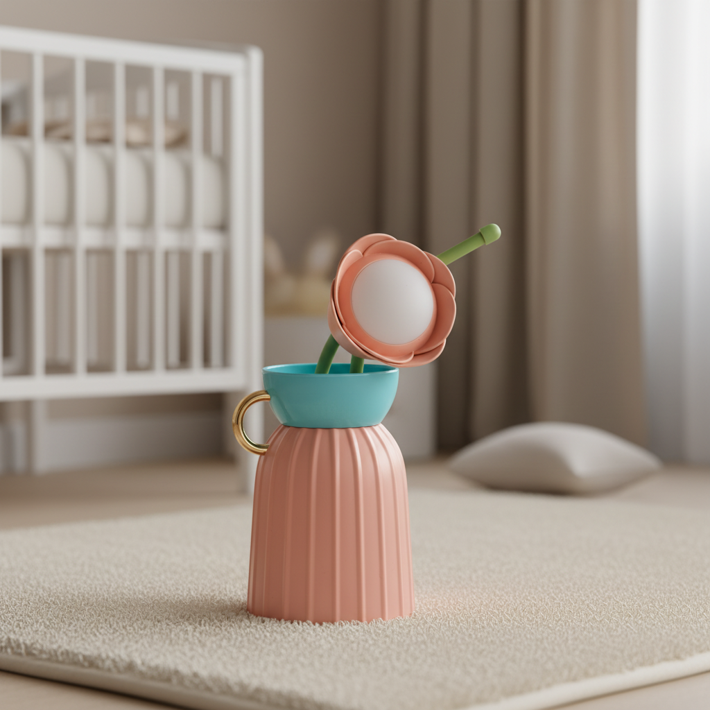 Aqua Flower Vase LED Lamp