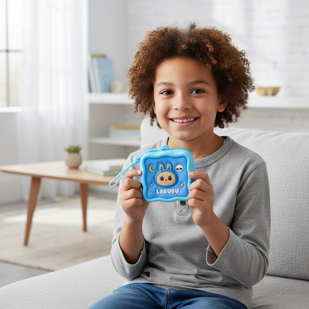 Labubu Silicone Square Coin Pouch