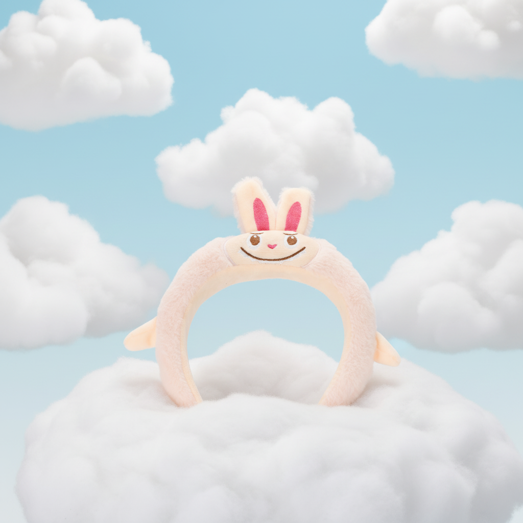 Plush Bunny-Ear Headband