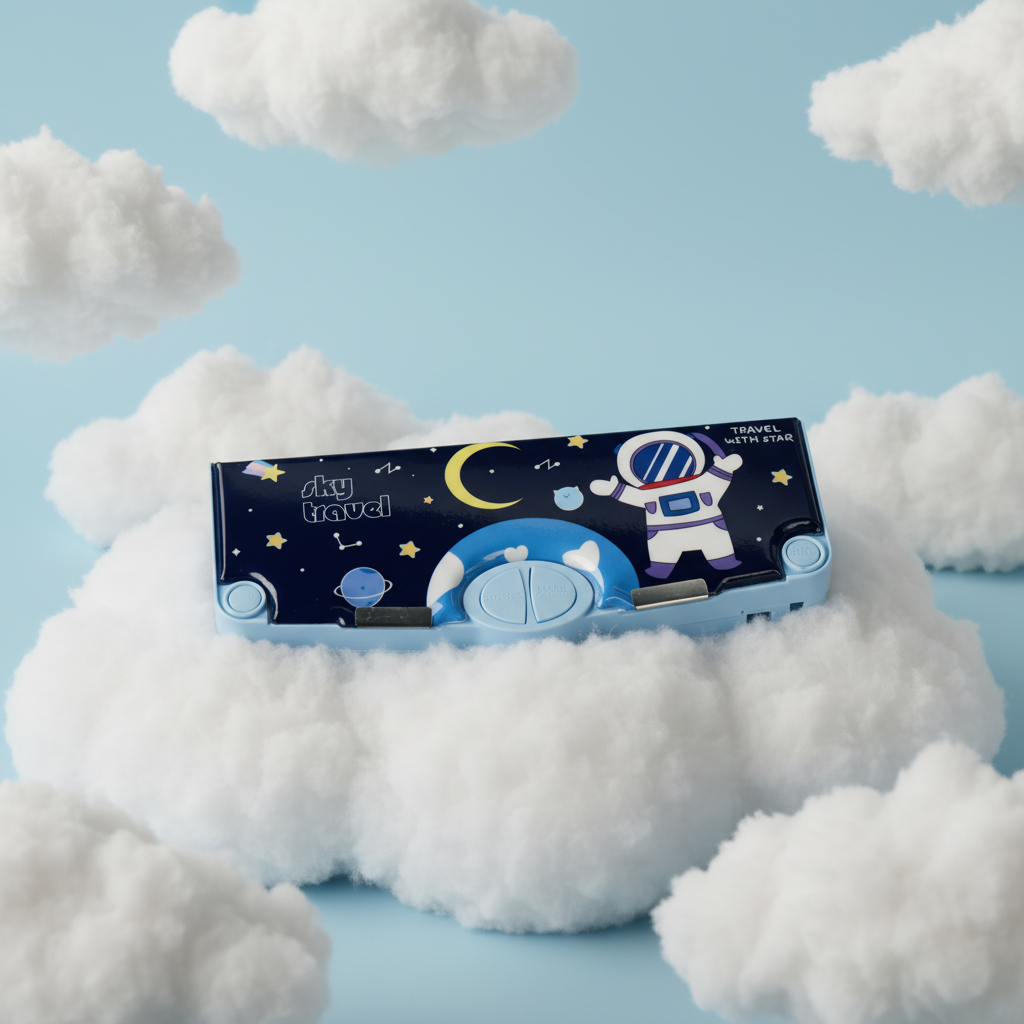 Space Mission Astronaut Lock Pencil Box