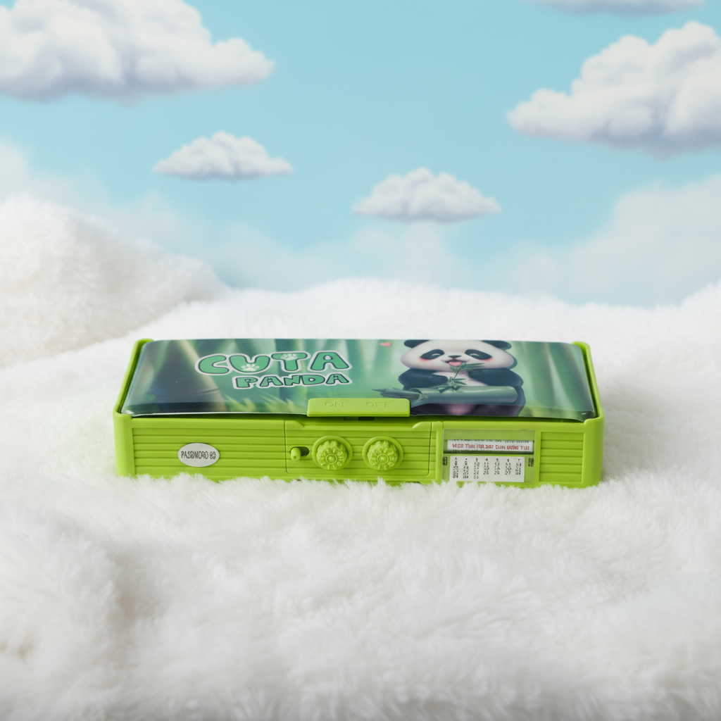 Smiley Dino Garden Lock Pencil Box