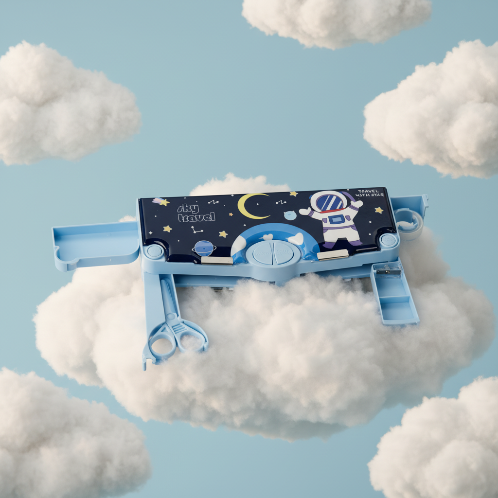 Space Mission Astronaut Lock Pencil Box