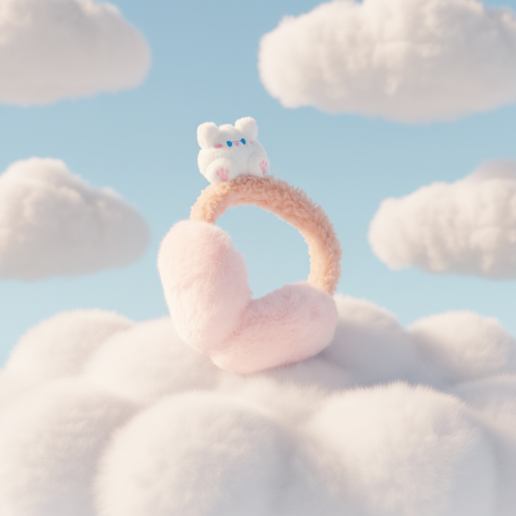 Plush Bear-Themed Winter Earmuffs