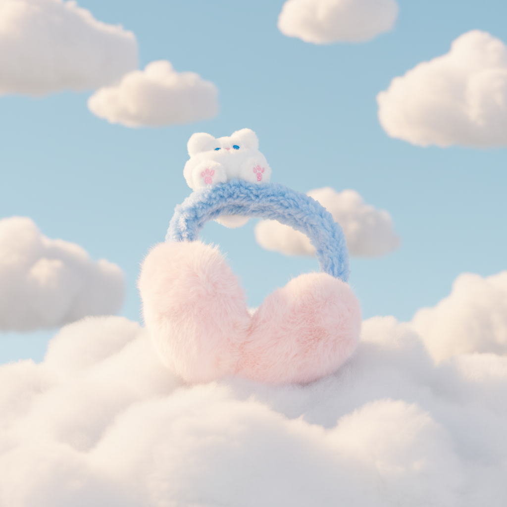 Plush Bear-Themed Winter Earmuffs