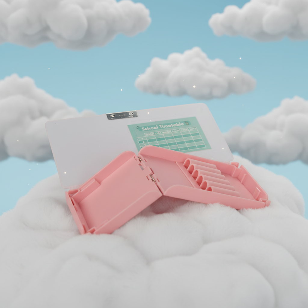 Cheerful Cat Study Lock Pencil Box