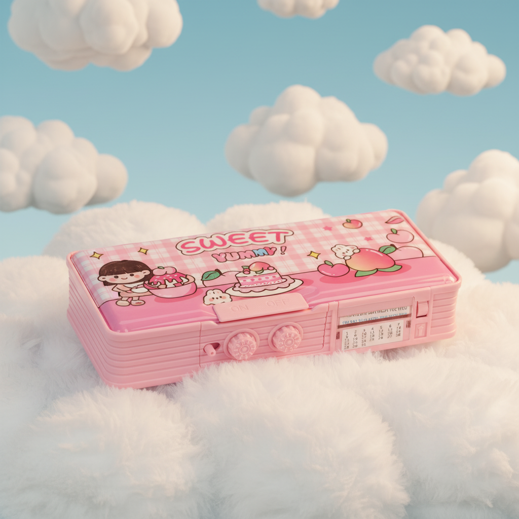 Smiley Dino Garden Lock Pencil Box