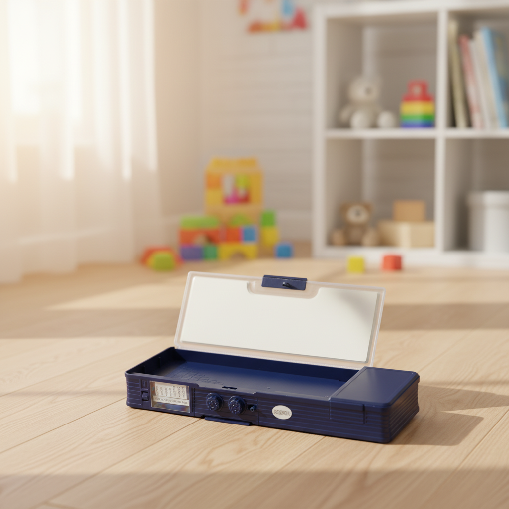 Smiley Dino Garden Lock Pencil Box