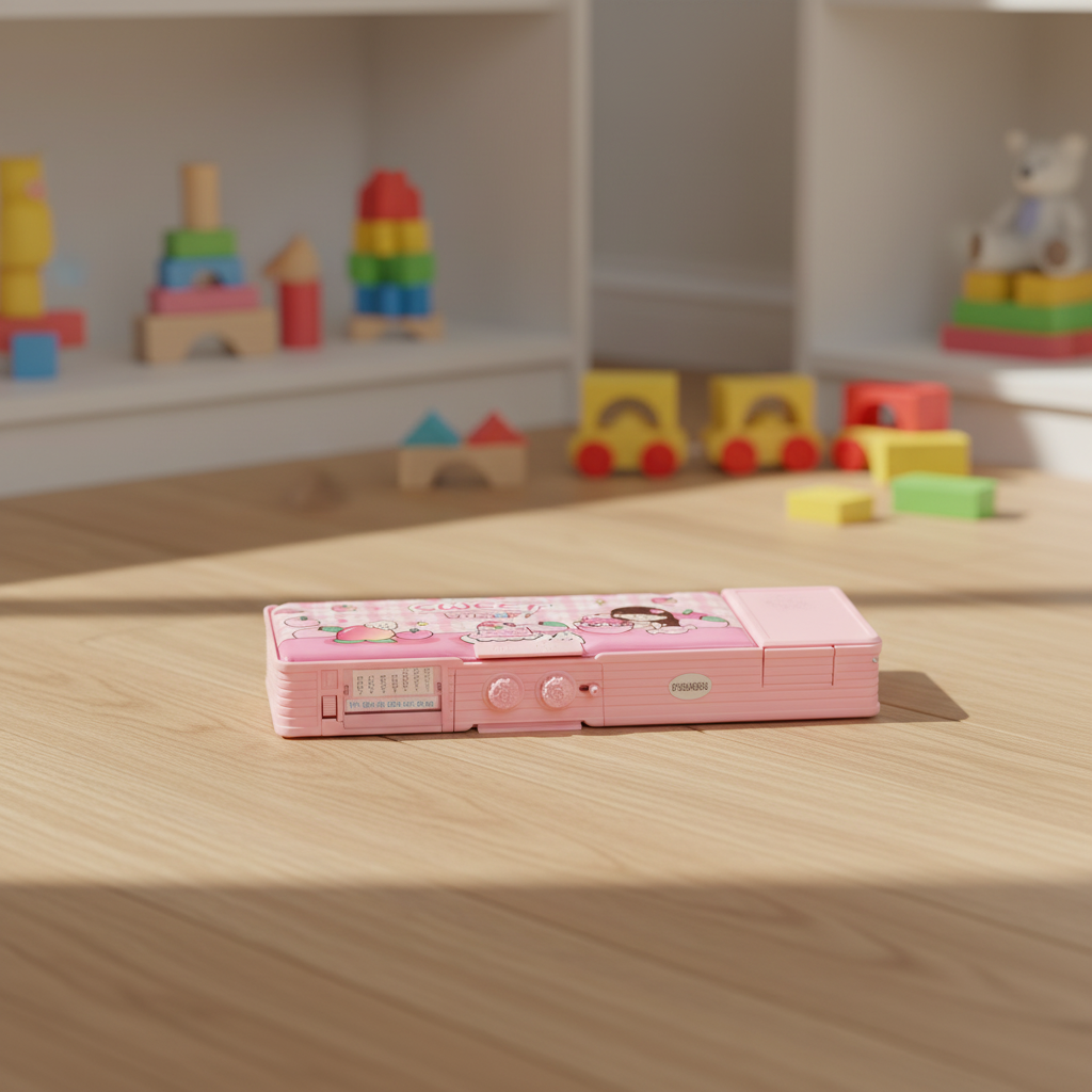 Smiley Dino Garden Lock Pencil Box