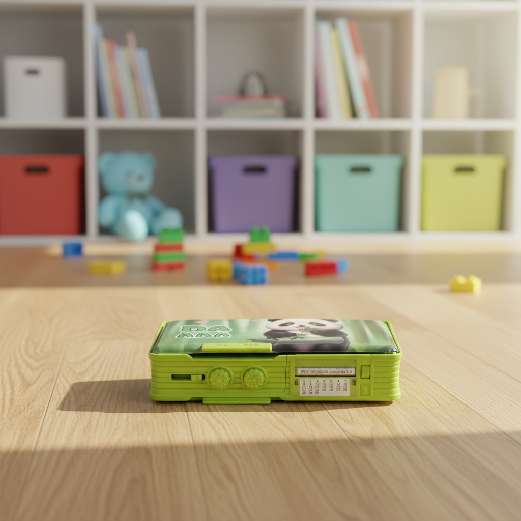 Smiley Dino Garden Lock Pencil Box