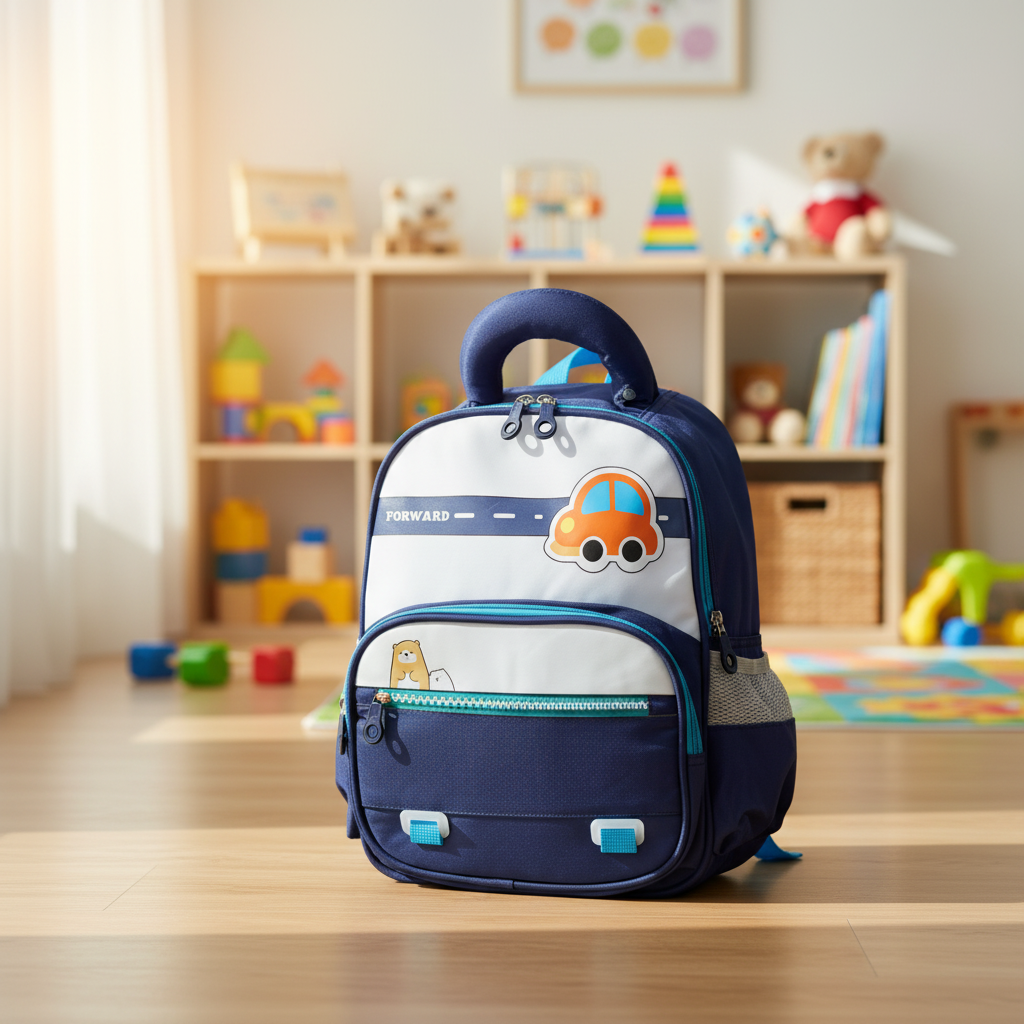 Forest Green Car Explorer Toddler Backpack