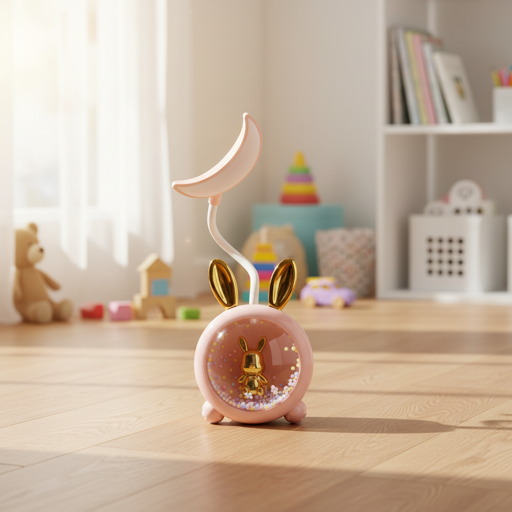Golden Bunny Globe LED Night Lamp
