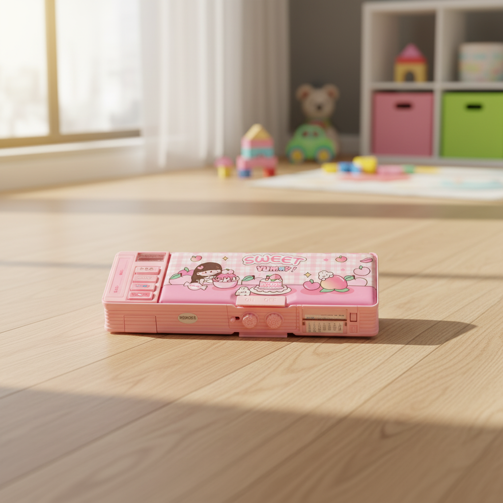 Smiley Dino Garden Lock Pencil Box