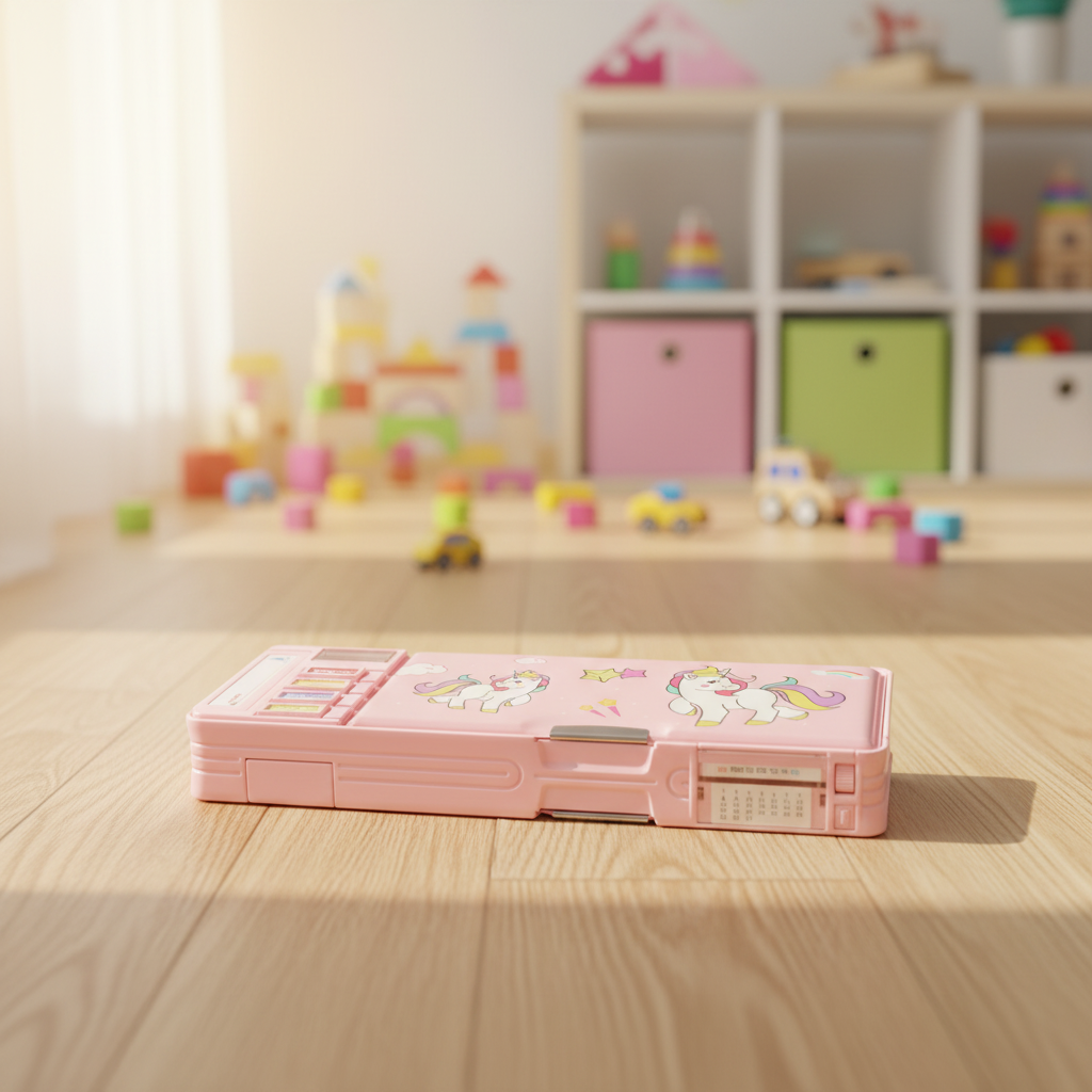 Cheerful Cat Study Lock Pencil Box