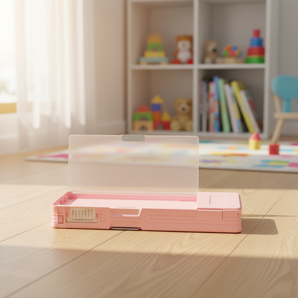 Cheerful Cat Study Lock Pencil Box