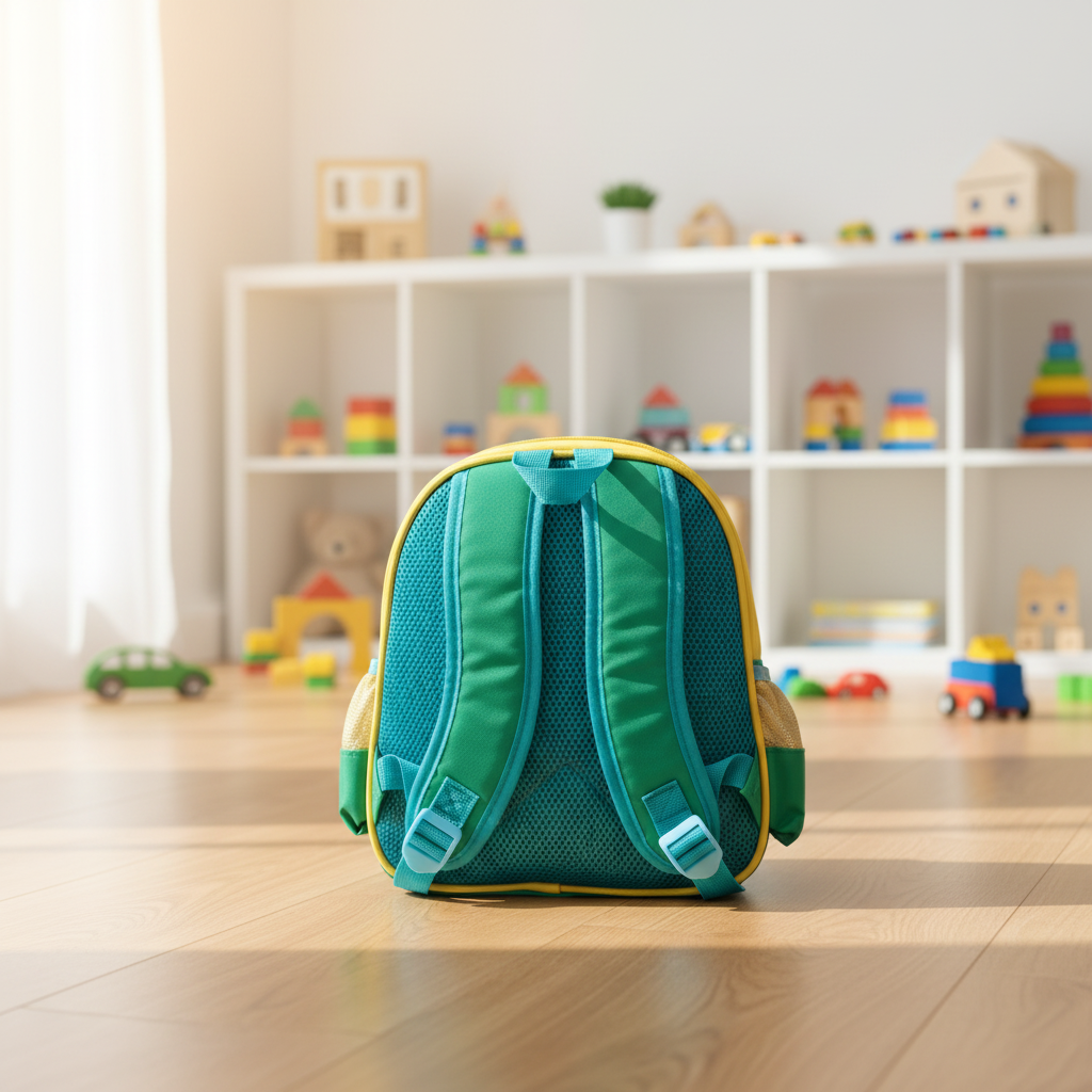 Green Bear Car Toddler Backpack