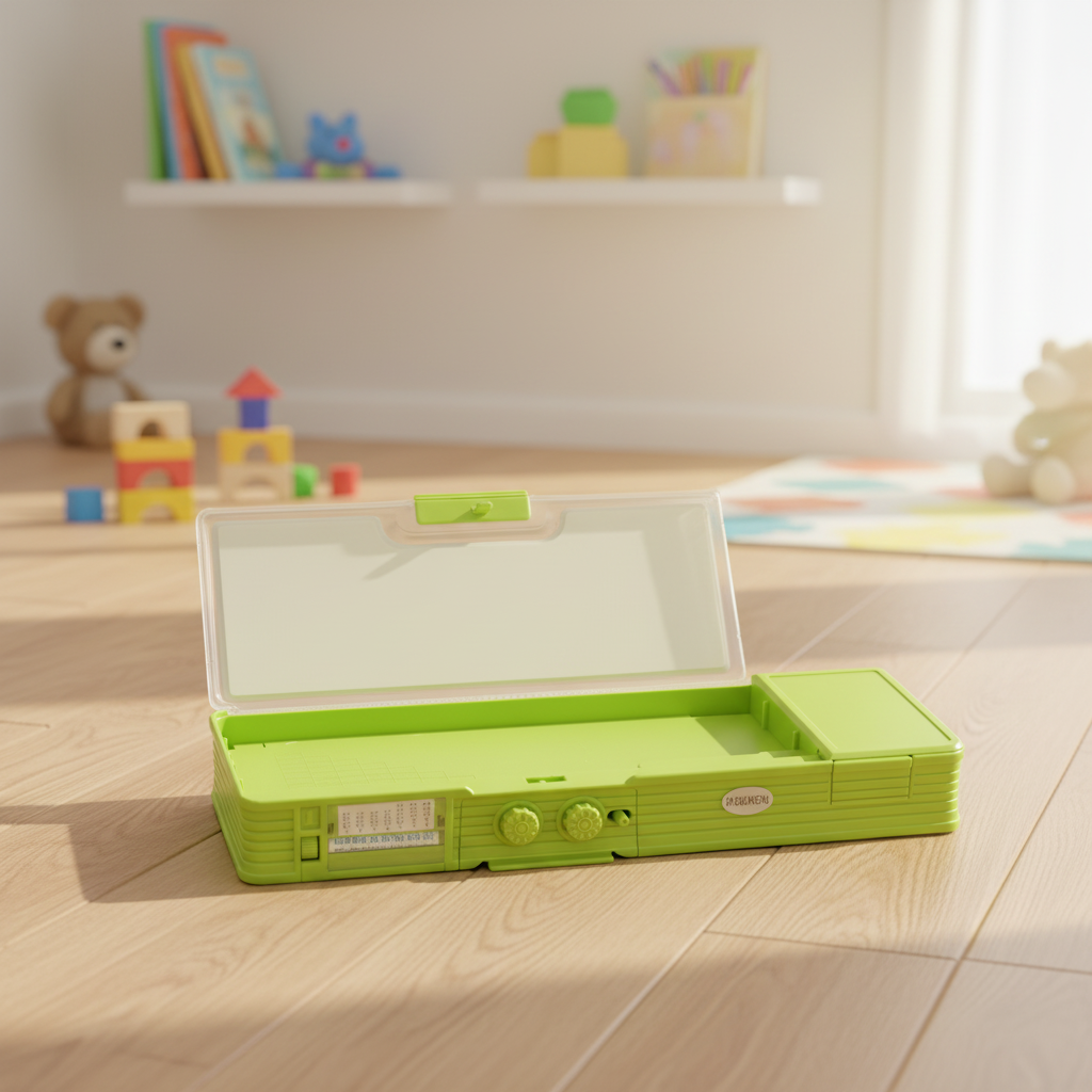 Smiley Dino Garden Lock Pencil Box