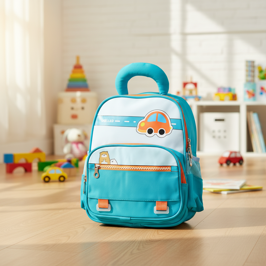 Forest Green Car Explorer Toddler Backpack