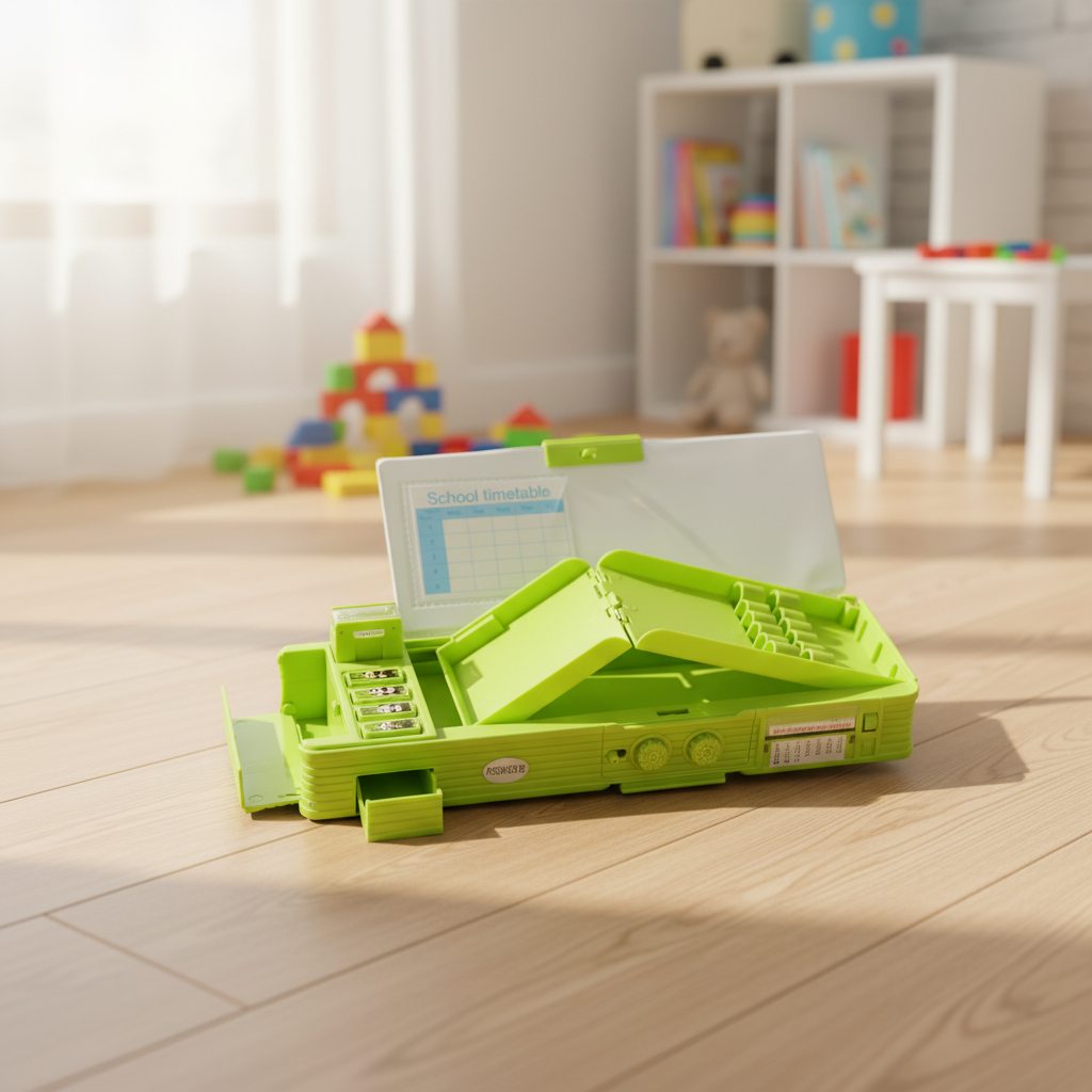 Smiley Dino Garden Lock Pencil Box