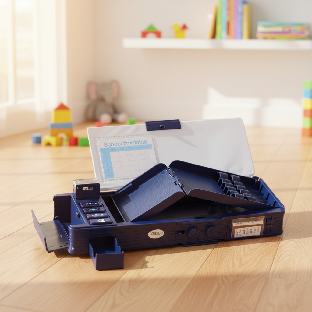 Smiley Dino Garden Lock Pencil Box