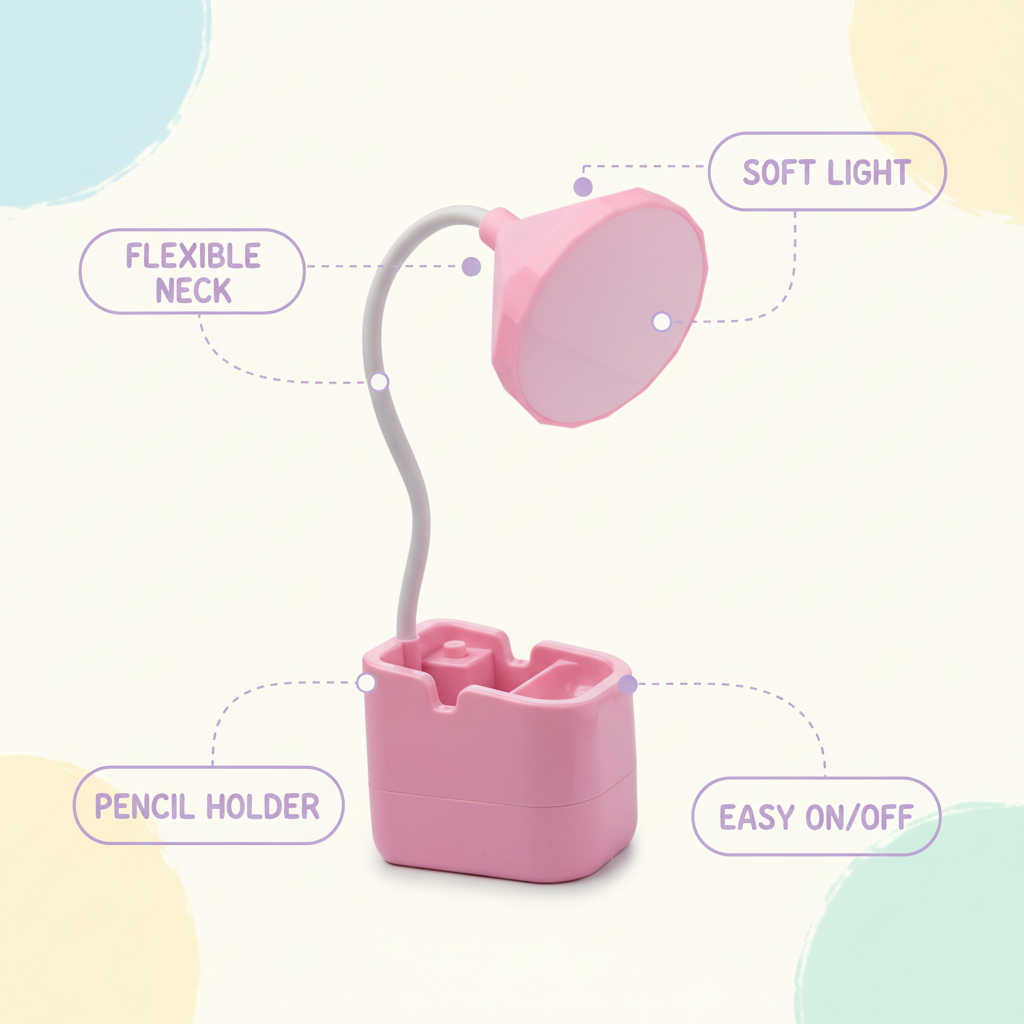 Mini Desk Organizer Lamp