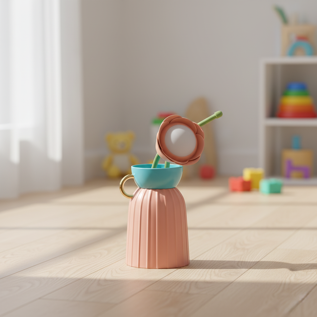 Aqua Flower Vase LED Lamp