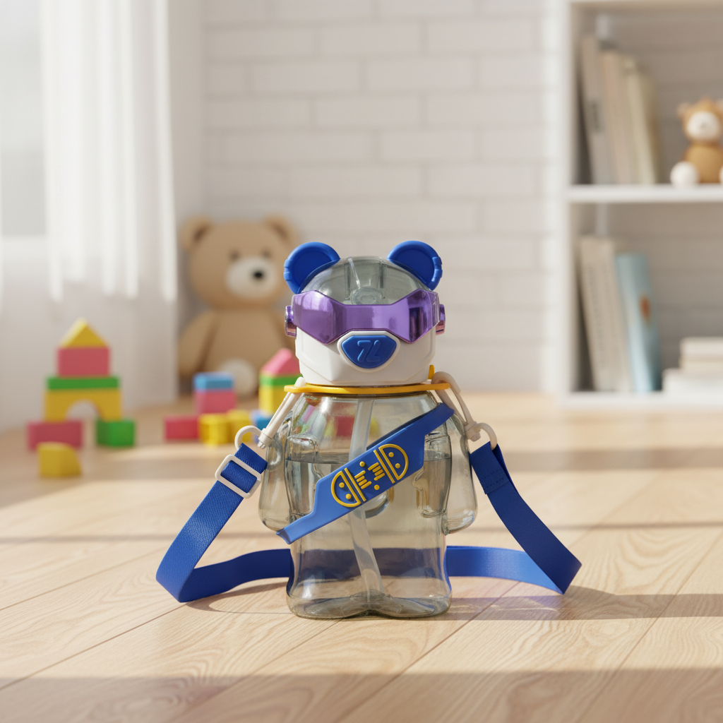 Robo Skater Bear Bottle – Cosmic Blue