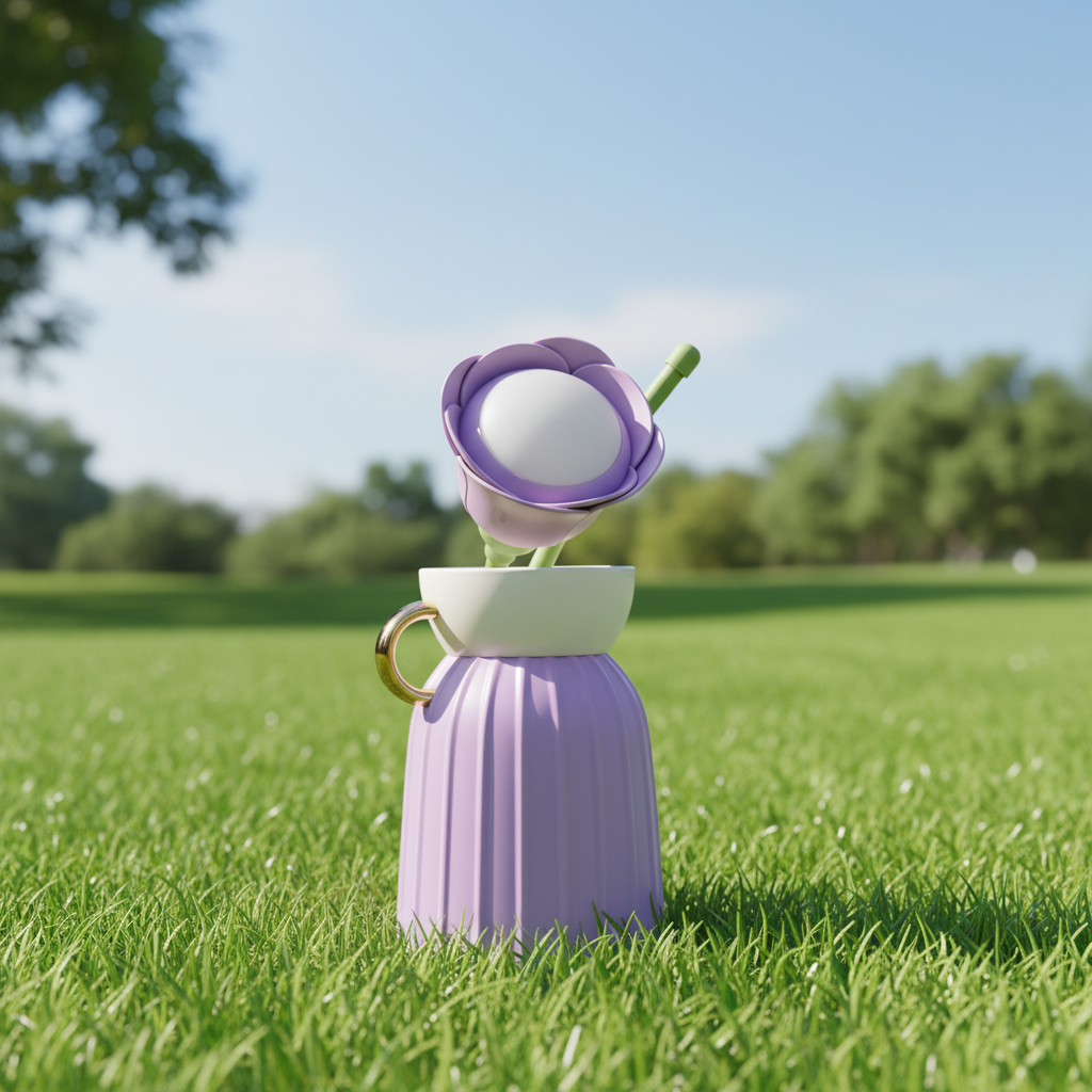 Aqua Flower Vase LED Lamp