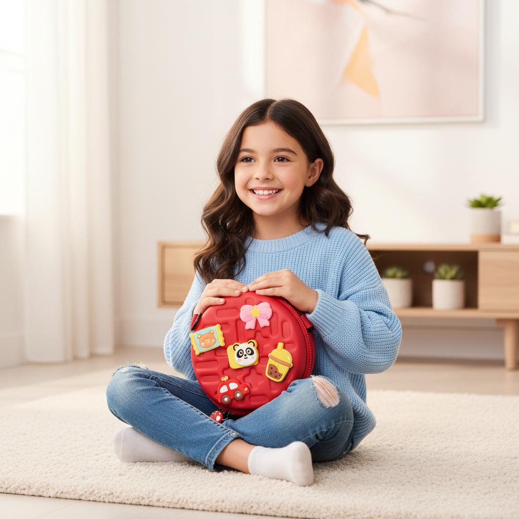 Round Kids Crossbody Charm Purse